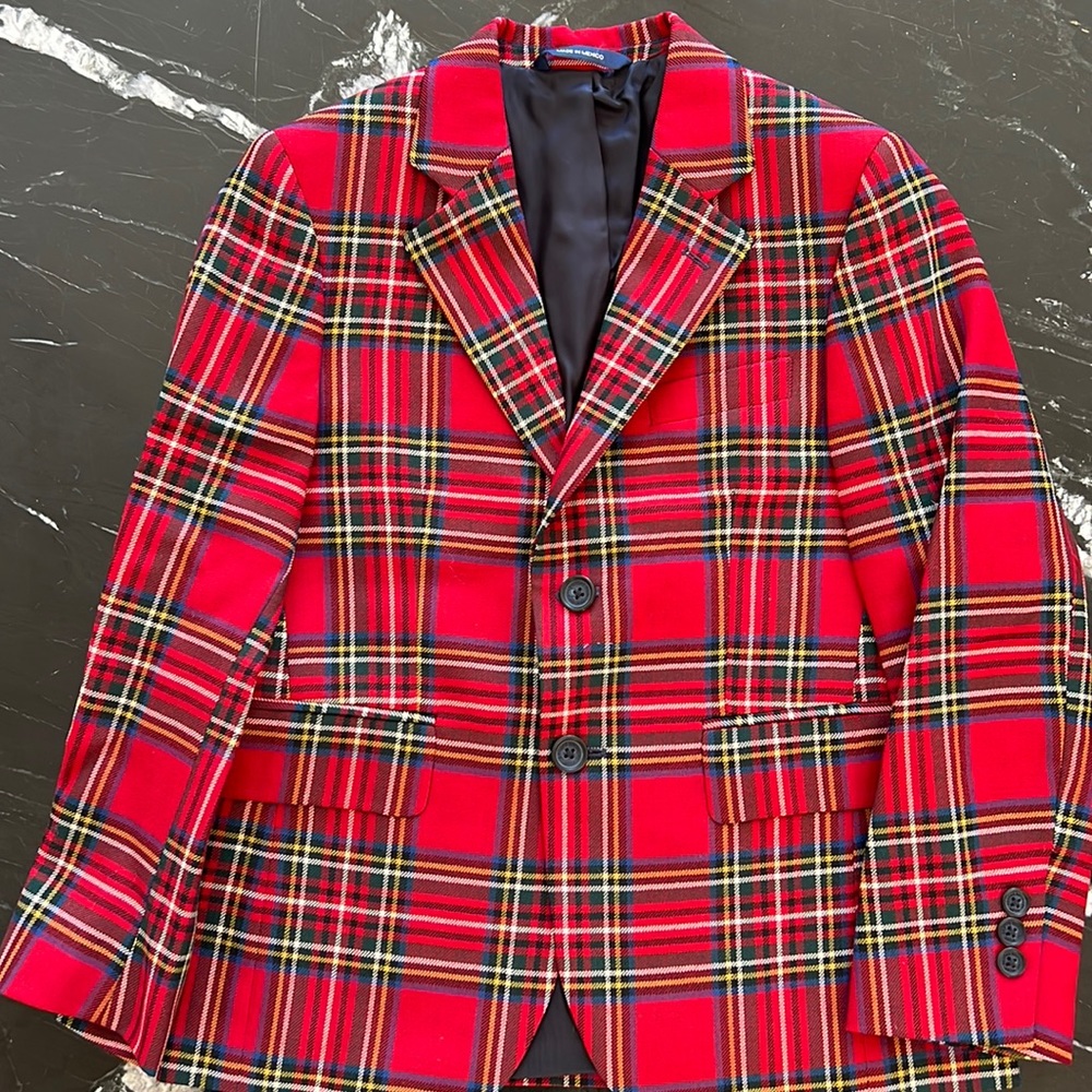Boys Brooks Brothers Plaid Blazer